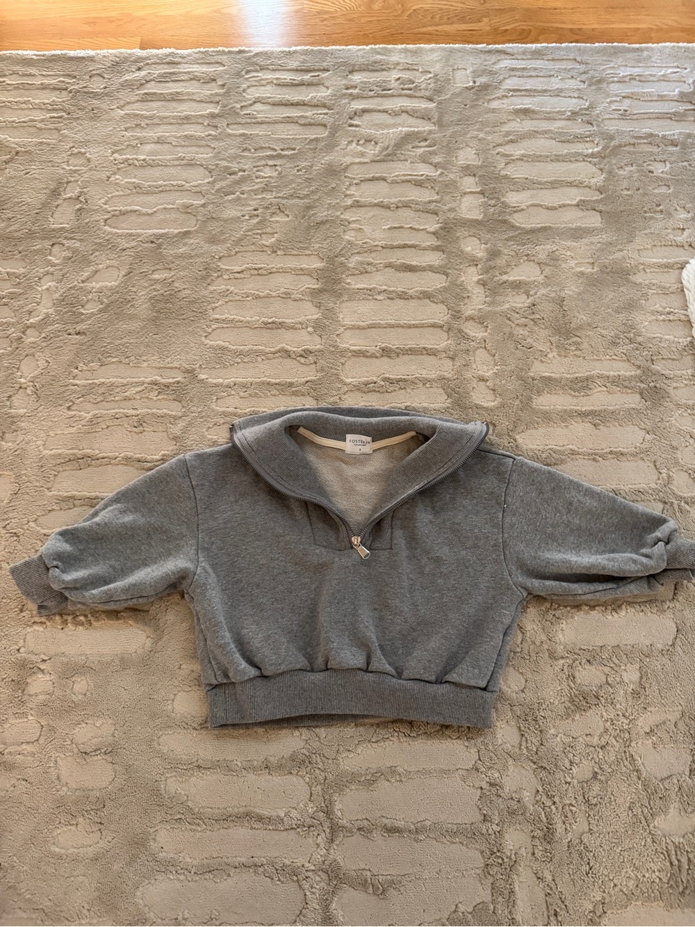 Kids Gray Cropped Sweatshirt